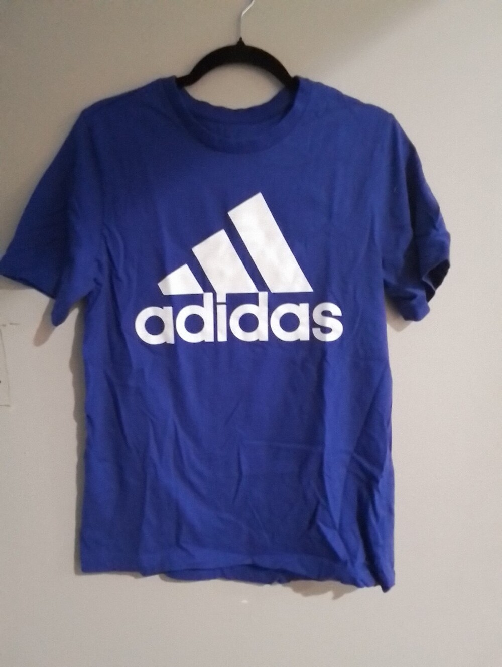 adidas Royal Blue Tee with White Logo